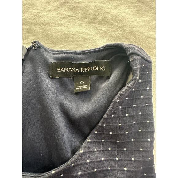 Banana Republic Polka Dot Sleeveless A-Line Dress - Size 0 - Picture 3 of 3